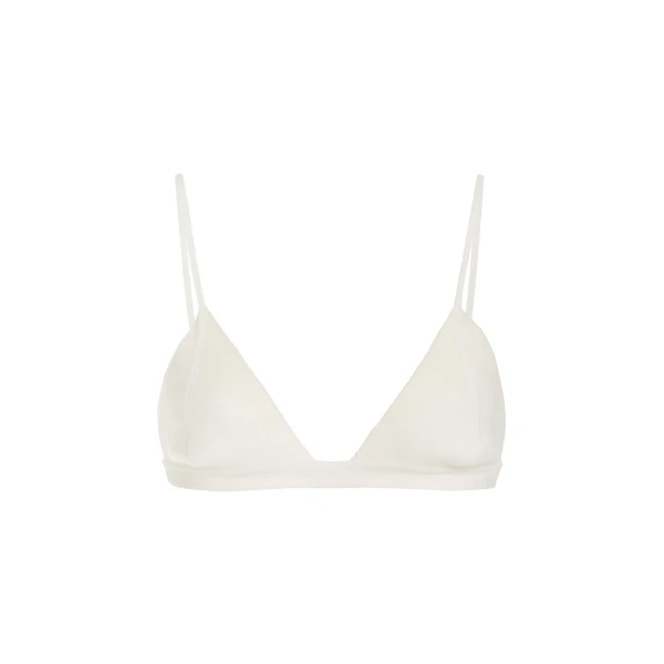 Gabriela Hearst Chevier Knit Bra in Ivory Merino Wool, view 3