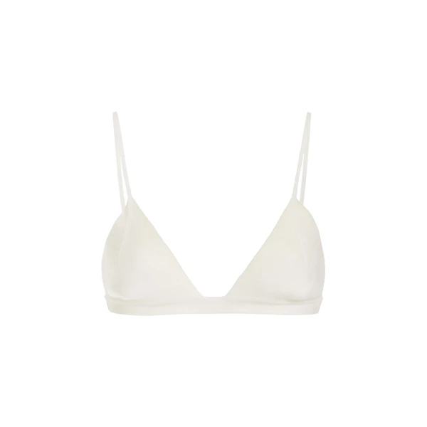 Gabriela Hearst Chevier Knit Bra in Ivory Merino Wool