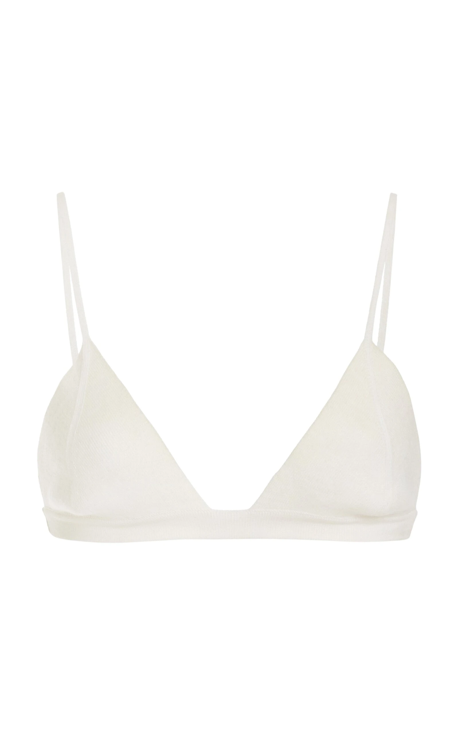 Gabriela Hearst Chevier Knit Bra in Ivory Merino Wool
