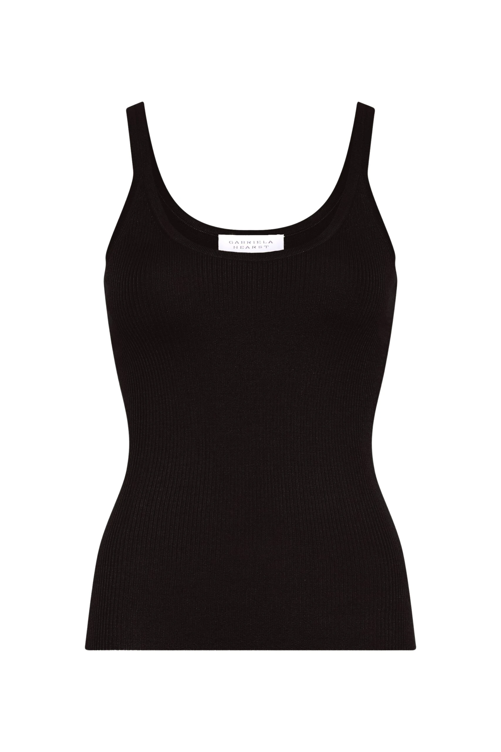 Gabriela Hearst Cinxia Knit Tank Top in Black Cashmere Silk