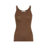 Gabriela Hearst Cinxia Knit Tank Top in Chestnut Cahmere Silk with Hemp