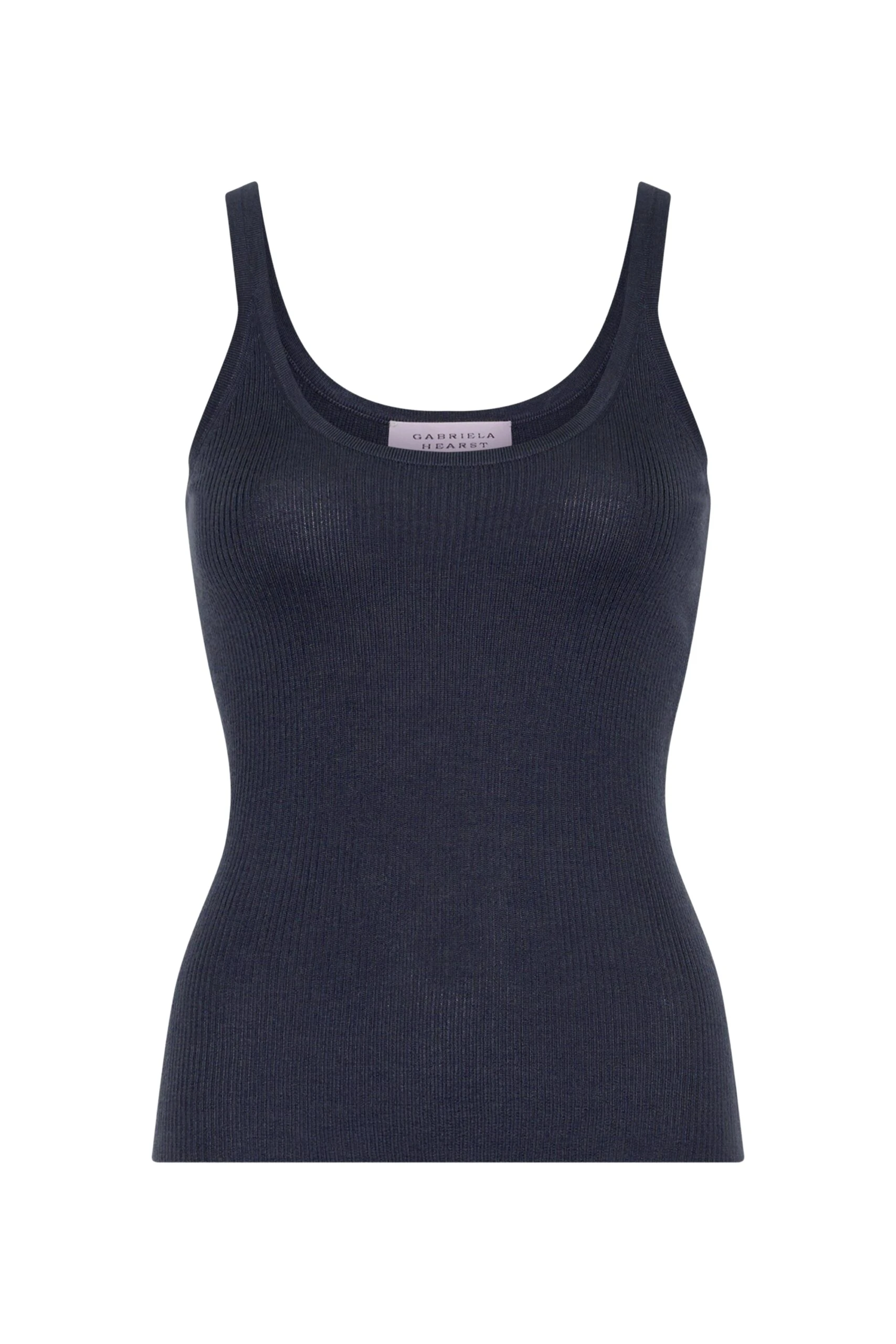 Gabriela Hearst Cinxia Knit Tank Top in Denim Cashmere Silk