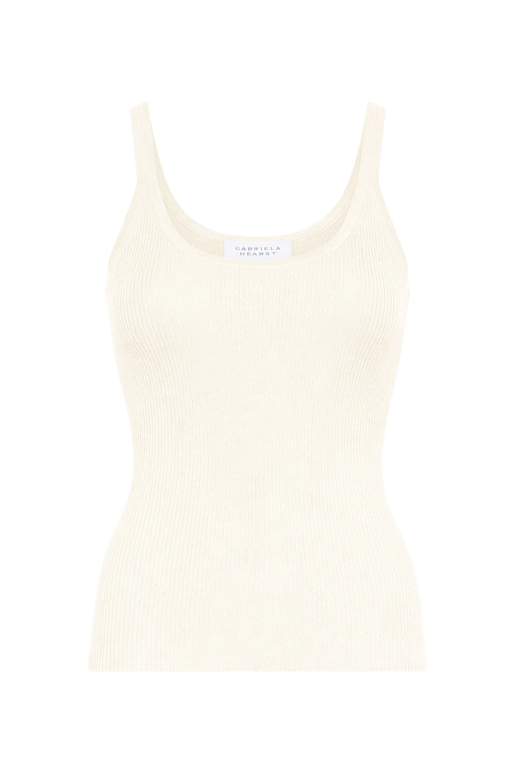 Gabriela Hearst Cinxia Knit Tank Top in Off White Cashmere Silk