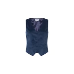 Gabriela Hearst Coleridge Vest in Electric Navy Sea Island Cotton Corduroy
