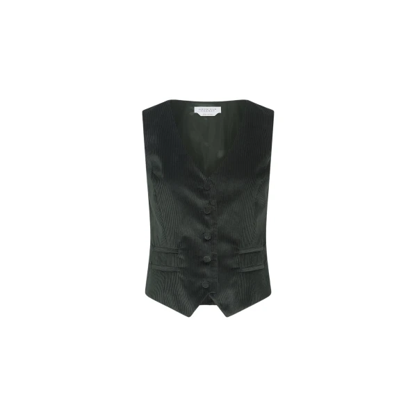 Gabriela Hearst Coleridge Vest in English Green Sea Island Cotton Corduroy