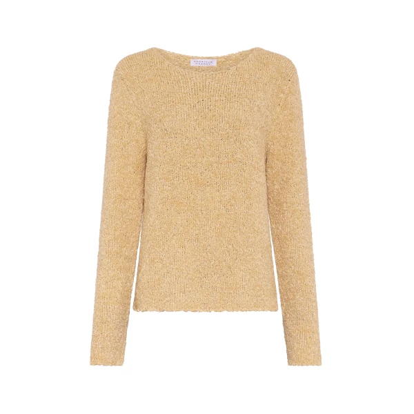 Gabriela Hearst Crescenta Knit Sweater in Hay Silk Cashmere Linen, view 6