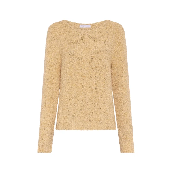 Gabriela Hearst Crescenta Knit Sweater in Hay Silk Cashmere Linen