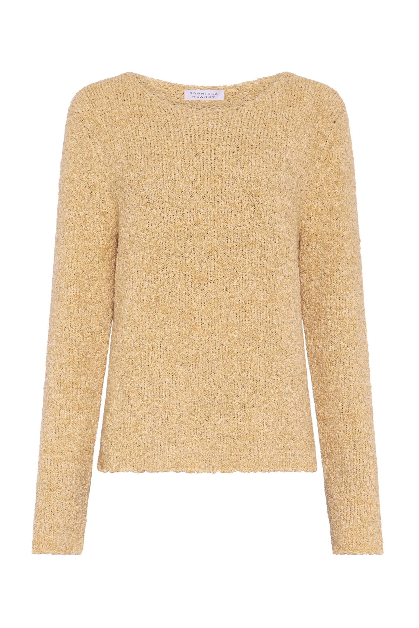 Gabriela Hearst Crescenta Knit Sweater in Hay Silk Cashmere Linen