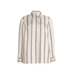 Gabriela Hearst Cruz Shirt in Ivory Multi Printed Silk Twill