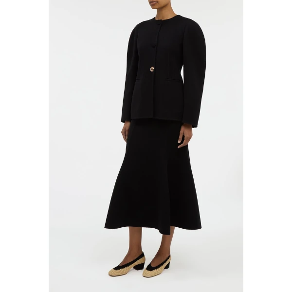 Gabriela Hearst Daelan Jacket in Black Double-face Recycled Cashmere, view 3