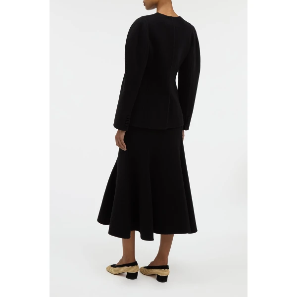 Gabriela Hearst Daelan Jacket in Black Double-face Recycled Cashmere, view 4