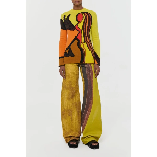 Gabriela Hearst Daneth Knit Sweater in Earth Multi Cashmere, view 4