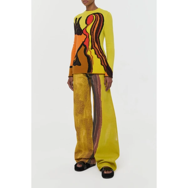 Gabriela Hearst Daneth Knit Sweater in Earth Multi Cashmere, view 5
