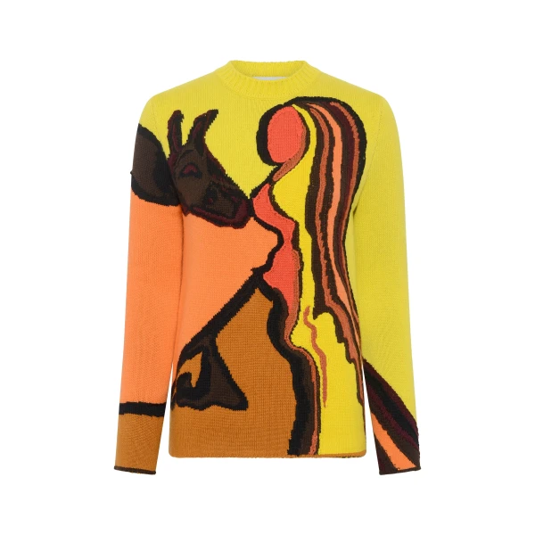 Gabriela Hearst Daneth Knit Sweater in Earth Multi Cashmere, view 6
