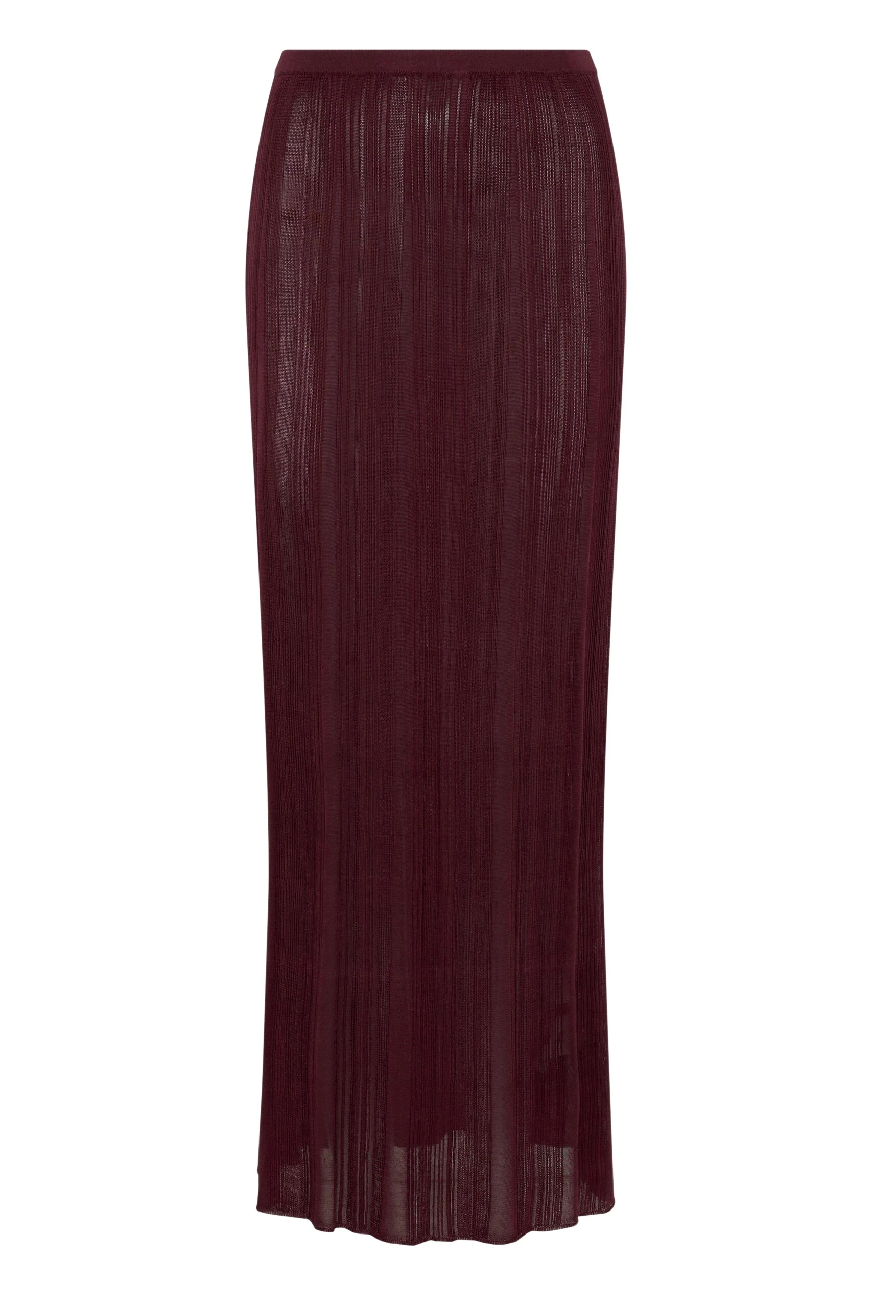 Gabriela Hearst Daniella Knit Maxi Skirt in Bordeaux Silk