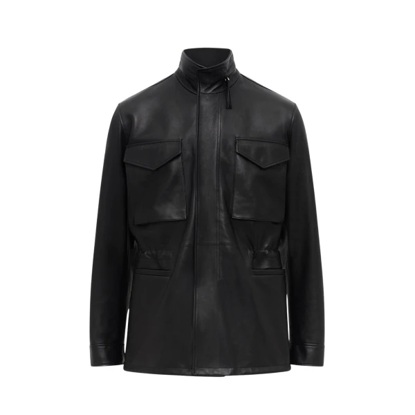 Gabriela Hearst Darwin M65 Jacket in Black Nappa Leather