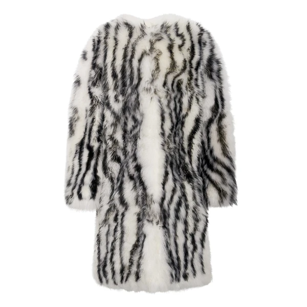 Gabriela Hearst Ebel Coat in Ivory & Black Cashmere Shearling
