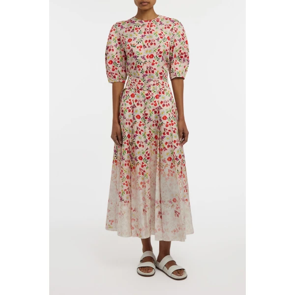 Gabriela Hearst Edify Top in Uruguayan Flowers Printed Silk, view 2