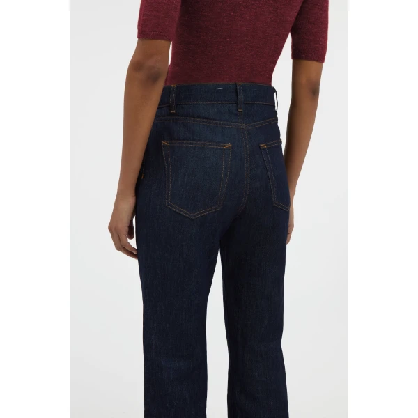 Gabriela Hearst Elara Cropped Jean in Recycled Cotton Denim, view 5