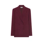 Gabriela Hearst Elliot Blazer in Bordeaux Speckled Cashmere