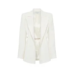 Gabriela Hearst Epona Chain Blazer in Ivory Recycled Virgin Wool