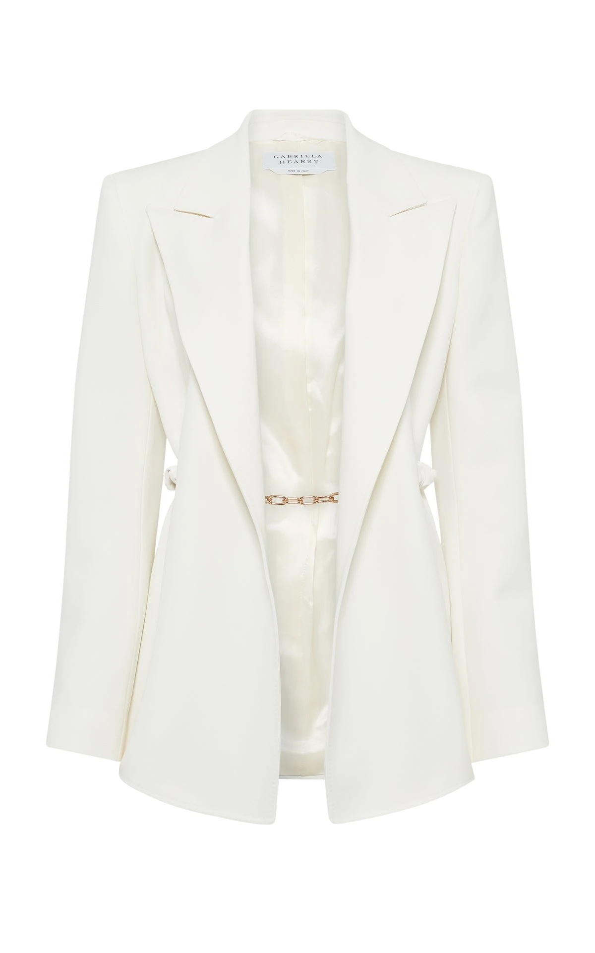 Gabriela Hearst Epona Chain Blazer in Ivory Recycled Virgin Wool