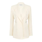 Gabriela Hearst Epona Rope Blazer in Ivory Textured Linen Slub