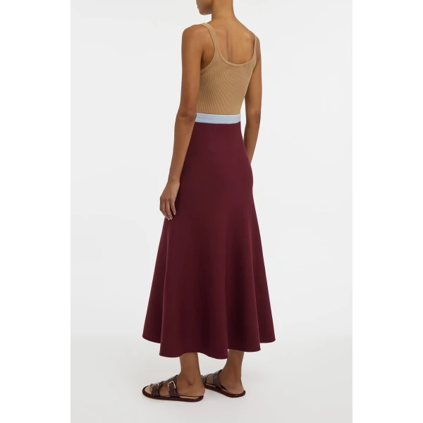 Gabriela Hearst Flaminius Knit Dress in Bordeaux Multi Merino Wool, view 5