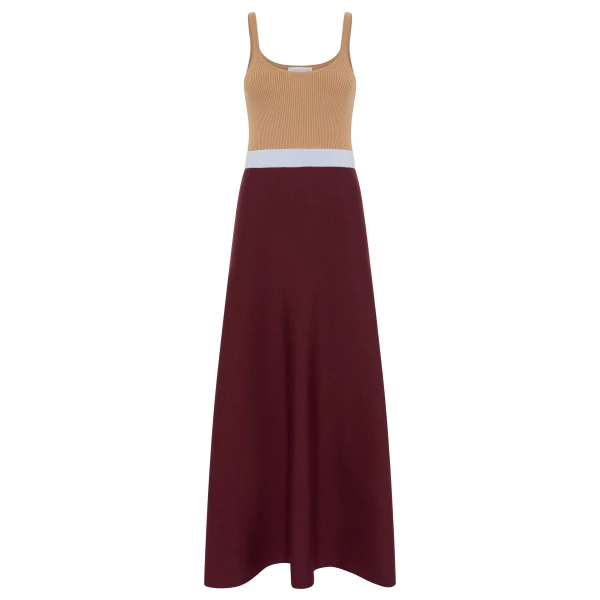 Gabriela Hearst Flaminius Knit Dress in Bordeaux Multi Merino Wool, view 6