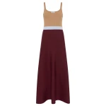 Gabriela Hearst Flaminius Knit Dress in Bordeaux Multi Merino Wool