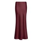 Gabriela Hearst Frei Maxi Skirt in Bordeaux Silk Satin