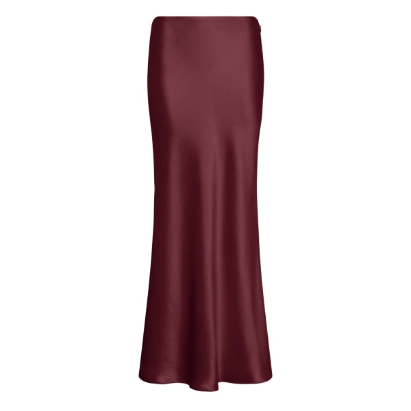 Gabriela Hearst Frei Maxi Skirt in Bordeaux Silk Satin