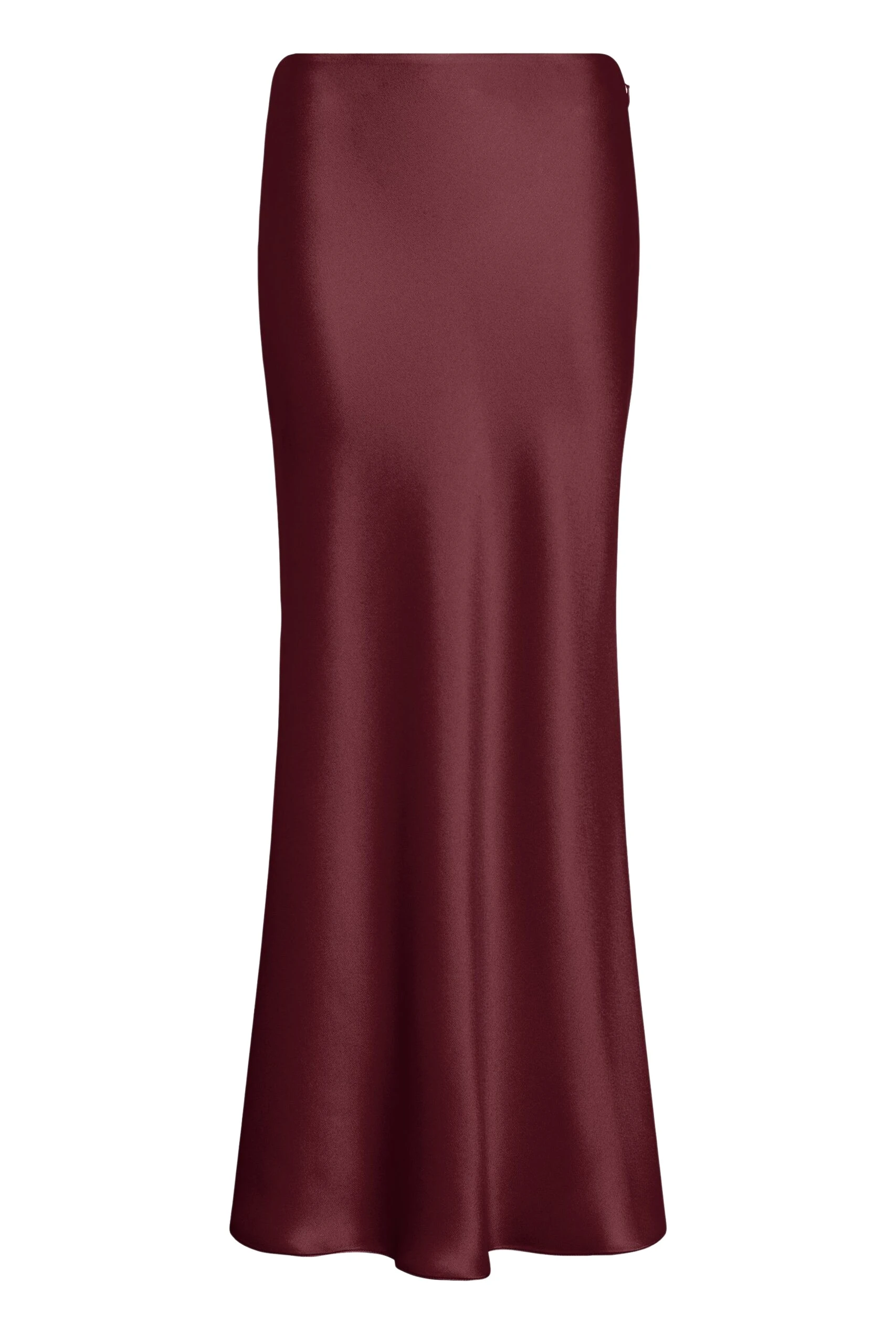 Gabriela Hearst Frei Maxi Skirt in Bordeaux Silk Satin