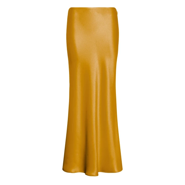 Gabriela Hearst Frei Maxi Skirt in Golden Birch Silk Satin, view 6