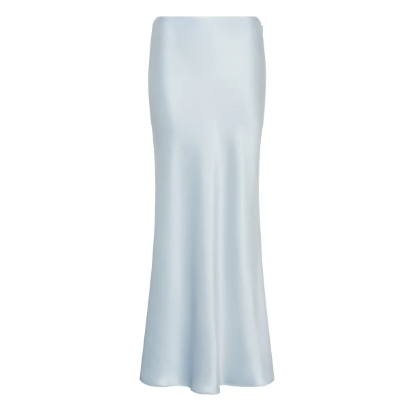 Gabriela Hearst Frei Maxi Skirt in Light Blue Silk Satin, view 6