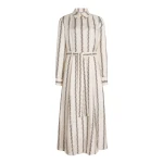 Gabriela Hearst Galway Maxi Shirtdress in Ivory Multi Printed Silk Twill Dress