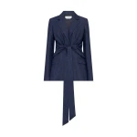 Gabriela Hearst Grant Knotted Blazer in Recycled Cotton Denim
