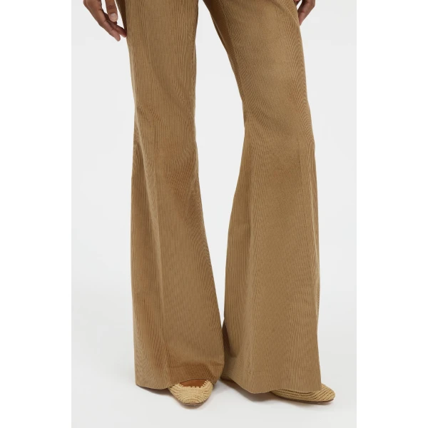 Gabriela Hearst Ianthe Flare Pant in Camel Sea Island Cotton Corduroy, view 5