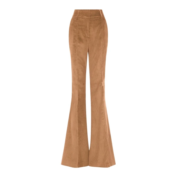 Gabriela Hearst Ianthe Flare Pant in Camel Sea Island Cotton Corduroy