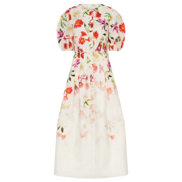 Gabriela Hearst Ignis Maxi Shirtdress in Uruguayan Flowers Printed Linen Dress, view 6