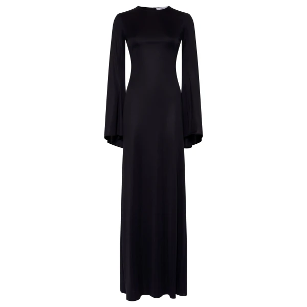 Gabriela Hearst Imara Maxi Dress in Black Silk Jersey, view 6