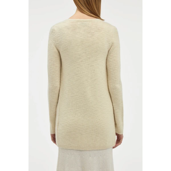 Gabriela Hearst Jani Knit Cardigan in Ivory Cashmere, view 4