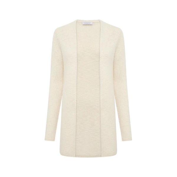 Gabriela Hearst Jani Knit Cardigan in Ivory Cashmere