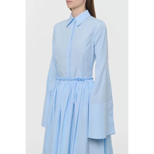 Gabriela Hearst Jataya Shirt in Light Blue Sea Island Cotton, view 3