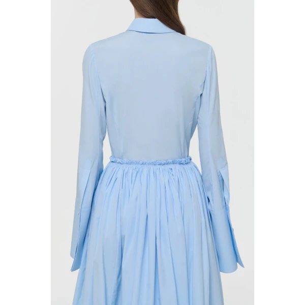 Gabriela Hearst Jataya Shirt in Light Blue Sea Island Cotton, view 4