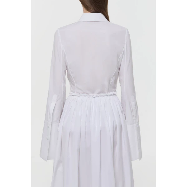 Gabriela Hearst Jataya Shirt in White Sea Island Cotton, view 5