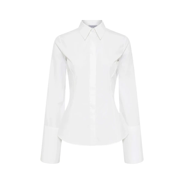 Gabriela Hearst Jataya Shirt in White Sea Island Cotton