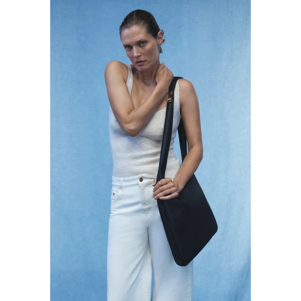 Gabriela Hearst Jayce Knit Tank Top in Ivory Cashmere, view 2