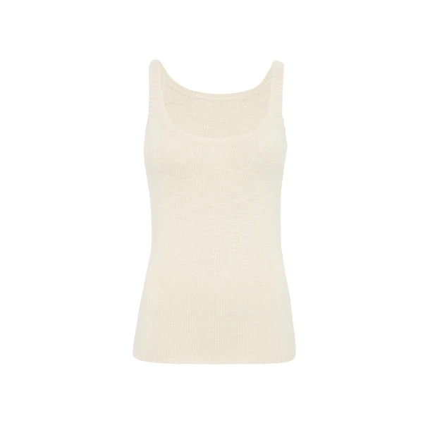 Gabriela Hearst Jayce Knit Tank Top in Ivory Cashmere, view 6