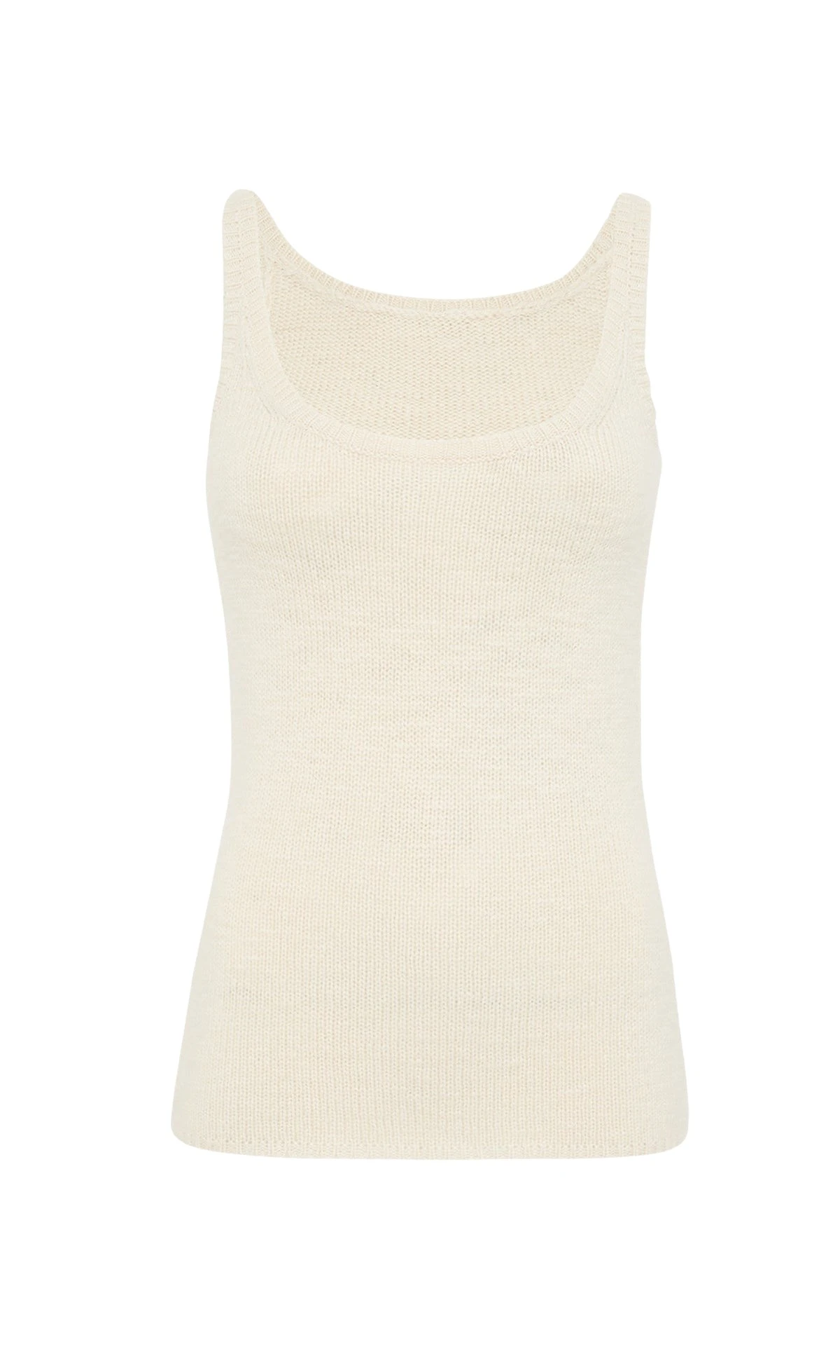 Gabriela Hearst Jayce Knit Tank Top in Ivory Cashmere